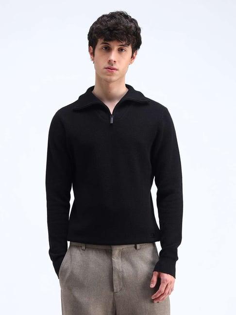 Flying Machine Fmswe1065 Black Men's Sweater