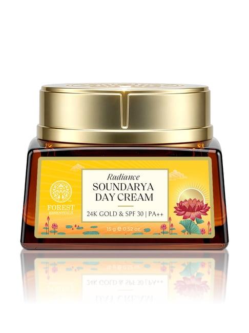 Forest Essentials Soundarya Radiance Anti Ageing Moisturiser Day Cream with 24K Gold SPF 25 - 15 gm