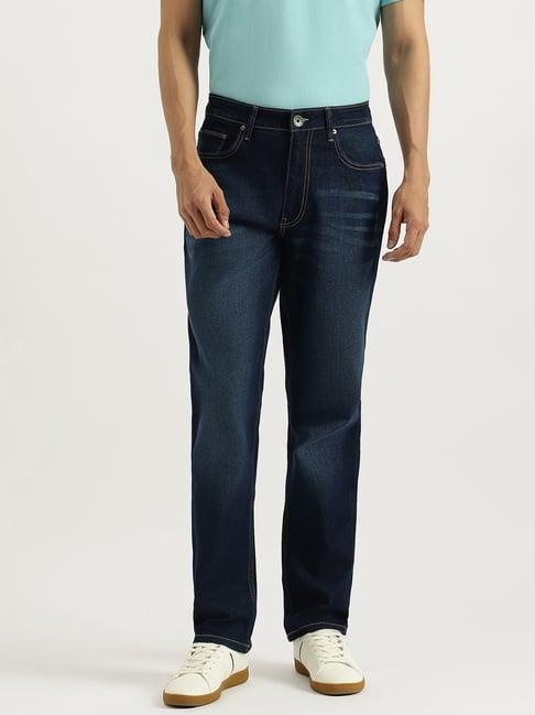United Colors of Benetton Blue Washed Straight Fit Jeans