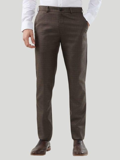 Raymond Brown Relaxed Fit Checked Trousers