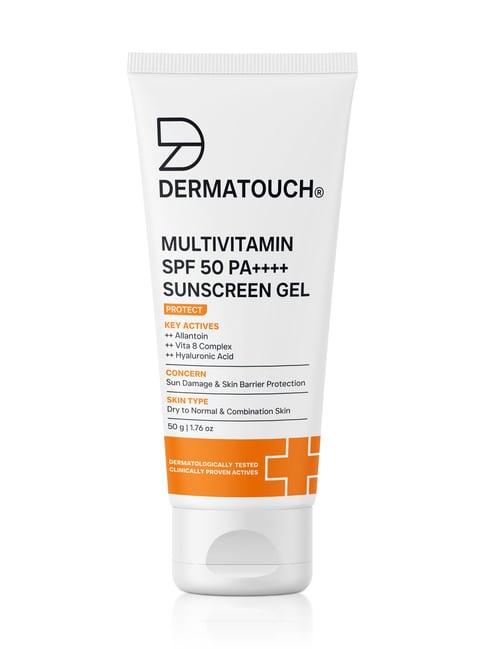 DERMATOUCH Multivitamin SPF 50 PA++++ Sunscreen Gel For All Skin Types Adult Unisex | 50g