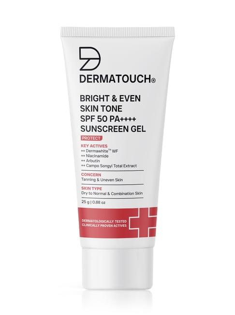 DERMATOUCH Bright & Even Skin Tone Sunscreen Gel SPF 50 PA ++++ - 25 gm