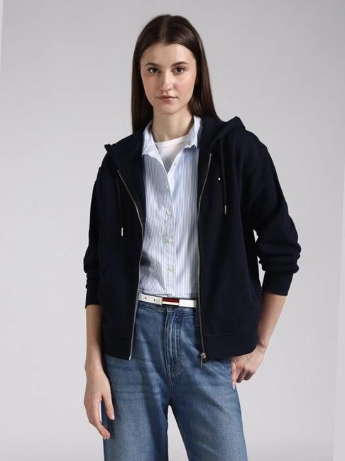 Tommy Hilfiger Navy Regular Fit Hooded Jacket