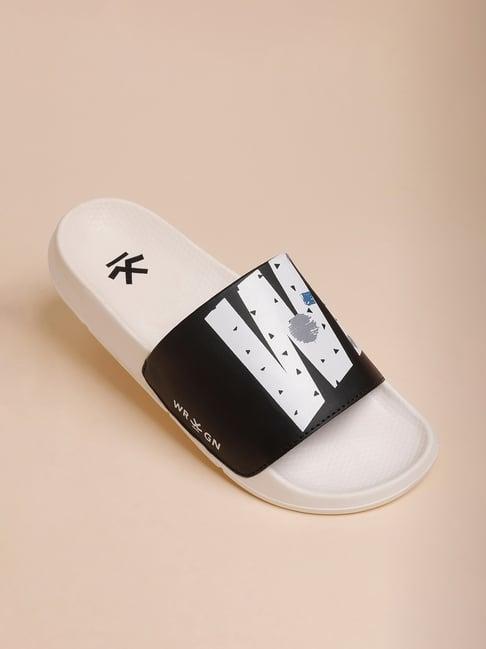 WROGN Men's White Slides