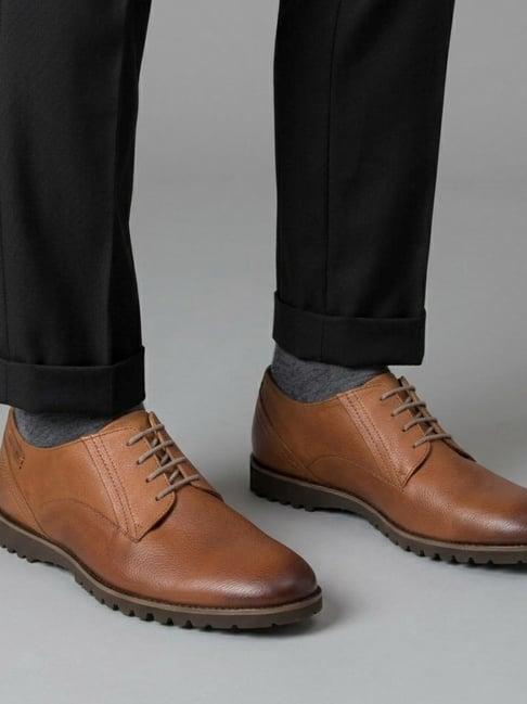 Ruosh Men's Flint Tan Derby Shoes
