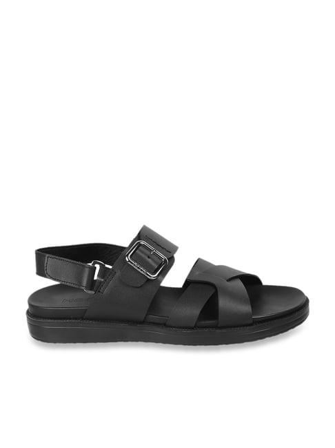 Mochi Men's Black Back Strap Sandals