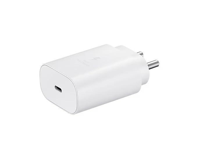 Samsung Original 25W Travel Adapter + C to C Cable, White