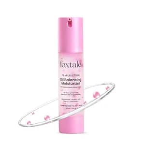 Foxtale Oil-Balancing Gel Face Moisturizer with Niacinamide & Cica | 8hr Oil-Free Glow | Lightweight & Non-Greasy | Reduces Acne & Calms Skin | For Oily & Acne-Prone Skin, 50 ml | Men & Women