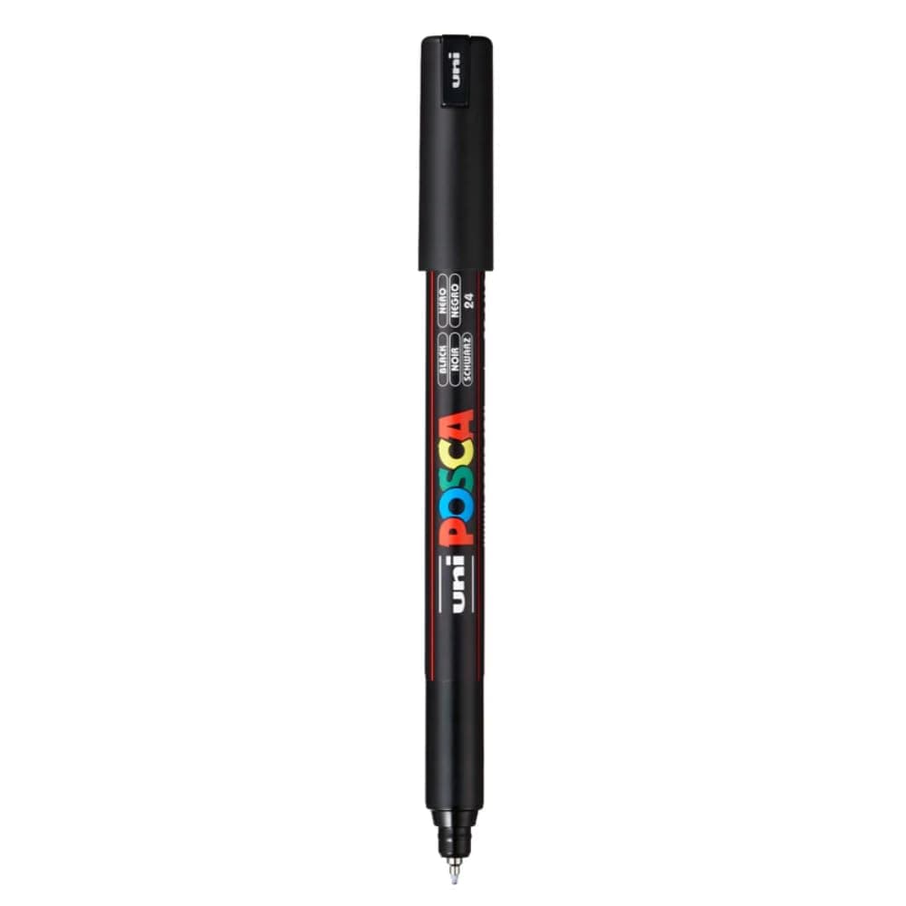 Posca PC-1MR Marker | 0.7mm Extra Fine Tip (Black Ink)
