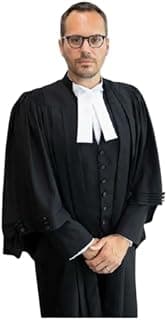 Generic Gwalior Law Firm Legal Professionals Advocate Front Open Long Maxi Black Rayon Robe Gown Women & Men Advocate Gown(GLF-02)