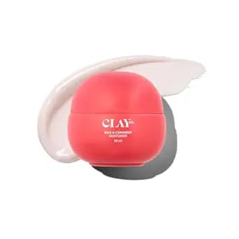 Clayco Rice & Ceramide Moisturizer | Intense Hydration & Skin Barrier Repair | With Rice Extract, Multi-Ceramide Complex, Hyaluronic Acid, Vitamin B12, Aloe & Ginseng | Lightweight, Fast Absorbing & Brightening Face Cream for All Skin Types | 50ml
