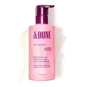 &Done Hydrating Shampoo for Dry, Frizzy Hair | Professional Bond Repair Shampoo Suitable For All Hair | Reduces Frizz, Repair Bonds & Controls Dryness | Moisturizing, Nourishing, Strengthening | Compatible with Chemically Treated Hair | SLS & Paraben Free - 300 ml