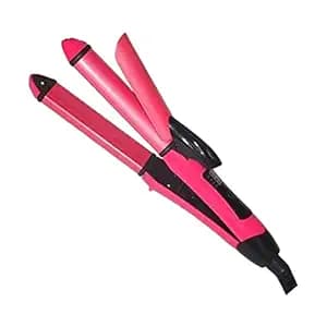 WEEL ZONES 2 in 1 Hair Straightener and Curler | hair straightening machine, Beauty Set of Professional Hair Straightener and Hair Curler with Ceramic Plate For Women