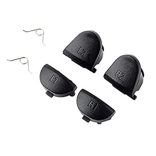 GAMENOPHOBIA L1 L2 & R1 R2 Trigger Button with Spring Replacement Kit for PS 4 Controller | Compatible with DualShock 4 JDM-001 / JDM-011 / JDM-020 (Version 1)