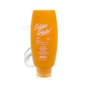Eclipse Solaire Active Physical / Mineral Sunscreen SPF50 PA++++ | Clinically Tested | No White Cast | Broad Spectrum UVA/UVB & Blue Light Shield | Non-Greasy Sunscreen SPF 50 For All Skin Types – 60ml.