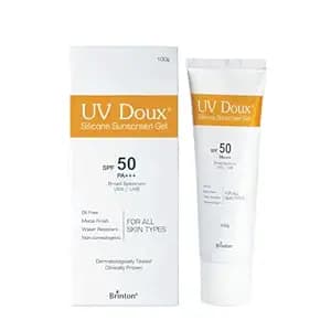 UV Doux Silicone Sunscreen Gel SPF 50 PA+++|India’s No.1 Dermatologist Recommended Brand|Invitro,In-Vivo Tested|UVA/UVB Protection, Benzene Free|No White Cast |Oily & Acne-Prone Skin |100 g