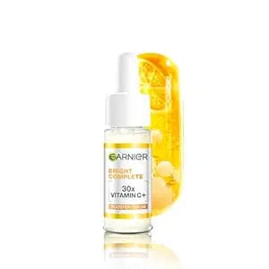 Garnier Vitamin C + Face Serum for Skin Brightening & Anti-Dark Spots|100X Stronger than Vit C |2% Niacinamide 0.5% Salicylic Acid / BHA |Suitable for Oily , Dry , Sensitive Skin |For Men & Women 15ml