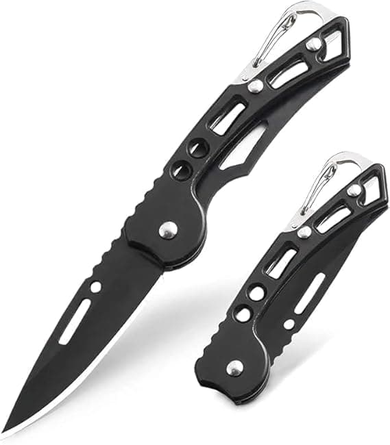PARYO ENTERPRISES Foldable Knife (Manual) For Kitchen, Home, Travel and Office Stainless Steel Utility Knife with Sheath – Sharp Blade for Kitchen, Use,BLACK,(Pack of 1)