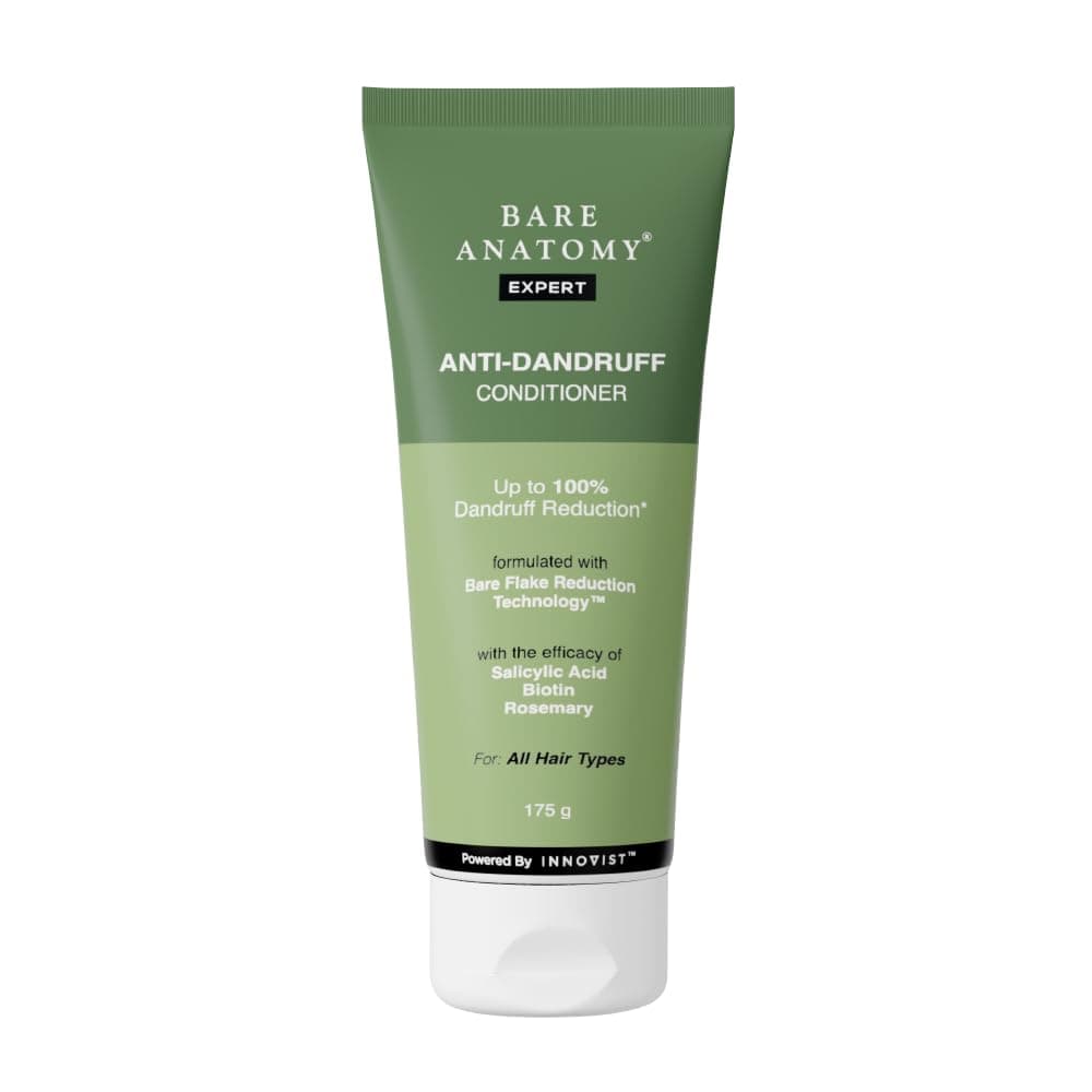 Bare Anatomy Anti-Dandruff Hair Conditioner with Biotin & Rosemary | Removes Flaky Buildup | Moisturizes & Strengthens Hair | Reduces Frizz & Breakage | For All Hair Types | 175gm