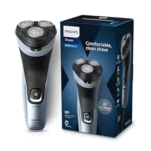 Philips Electric Shaver For Men, Skinprotect Technology, Wet And Dry Shave, 3D Floating Heads, 27 Self Sharpening Blades, Pop-Up Trimmer, Cordless, Waterproof X3063/03 (New Model), Blue