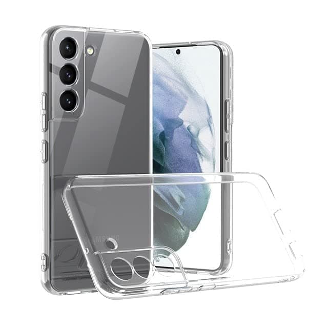 JGD PRODUCTS for Samsung Galaxy S21 FE 5G Premium Transparent Hybrid Soft Slim Dust Proof Back Case Cover with Camera Protection