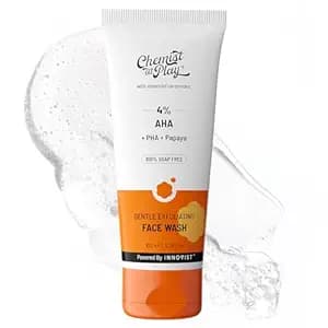 Chemist At Play Gentle Exfoliating Face Wash for Daily Use | Tan Removal & Instant Glow | Bright Skin | Gently Removes Dead Skin | Soap-Free | Oily, Dry & Combination Skin | For Men & Women | 100 ml