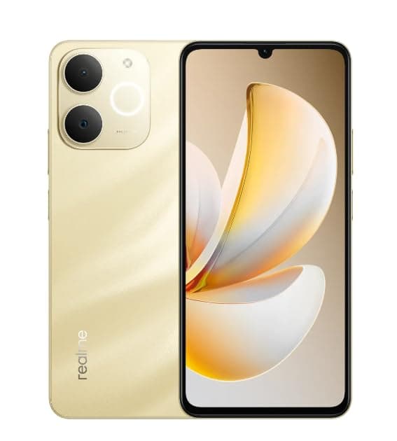 realme P4 Lite Smartphone, 4GB RAM, 128GB Storage, Beach Gold