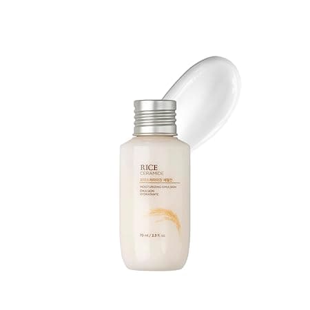 The Face Shop Rice & Ceramide Face Cream 70ml | Barrier Repair Moisturizer for Dry Skin, Intense Hydration & Strengthening | 12Hr Moisture Lock | Korean Skincare