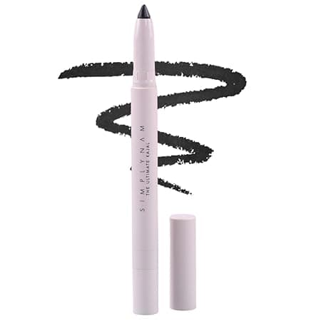 SIMPLYNAM Ultimate Kajal – Ink Black | 1 Stroke Intense Color Payoff | Water & Sweat-Resistant | Long-Lasting & Smudge-Proof | Safe for Sensitive Eyes | 7X More Product | In-Built Sharpener & Smudger