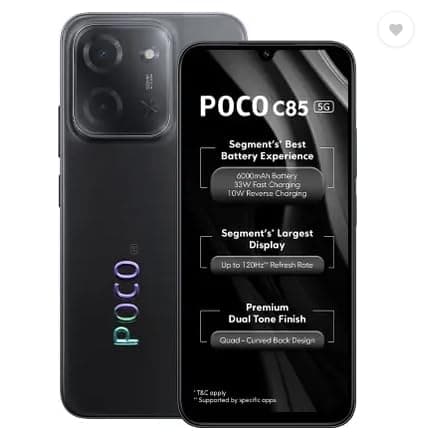 Poco C85 5G Power Black 4GB RAM 128GB ROM