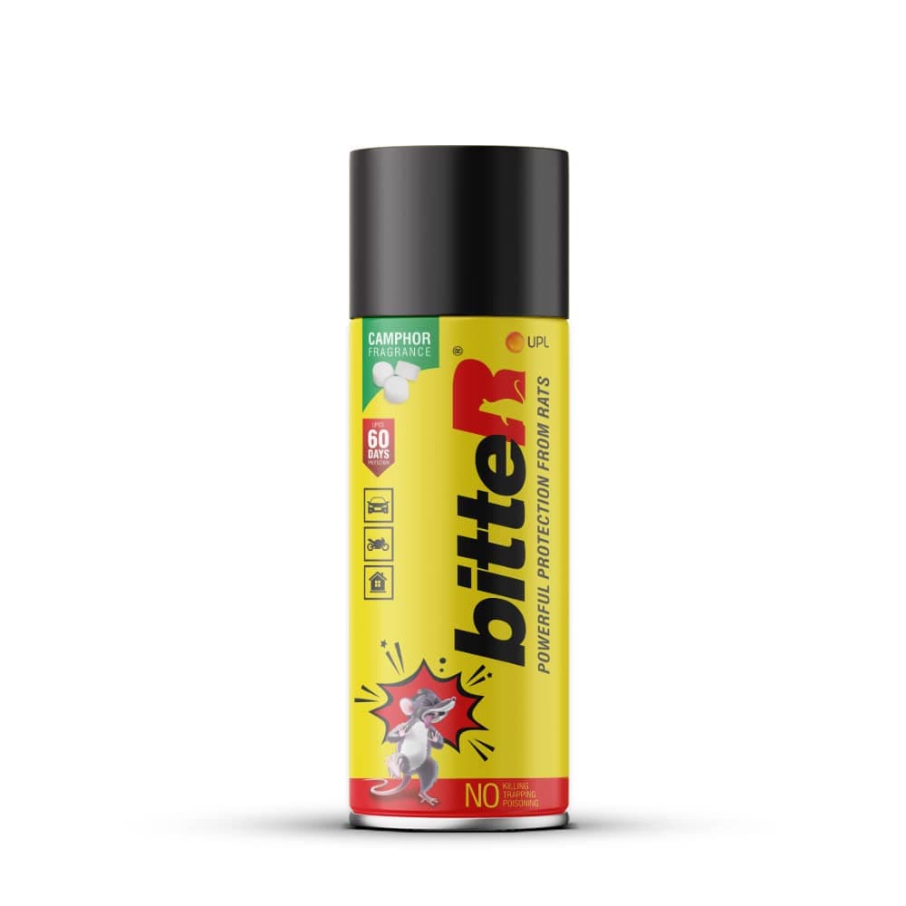bitteR Anti Rat Spray for Car & Bike | Rat Repellent Spray for Wiring & Engine | 60 Days Protection | No Kill Formula with Denatonium Benzoate | 100ml