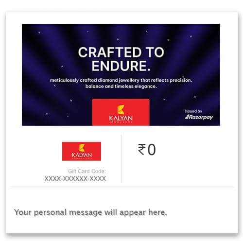 Kalyan Diamond Jewellery Voucher | E-Gift Card | Instant Delivery | Valid for Offline purchases | 1 year Validity