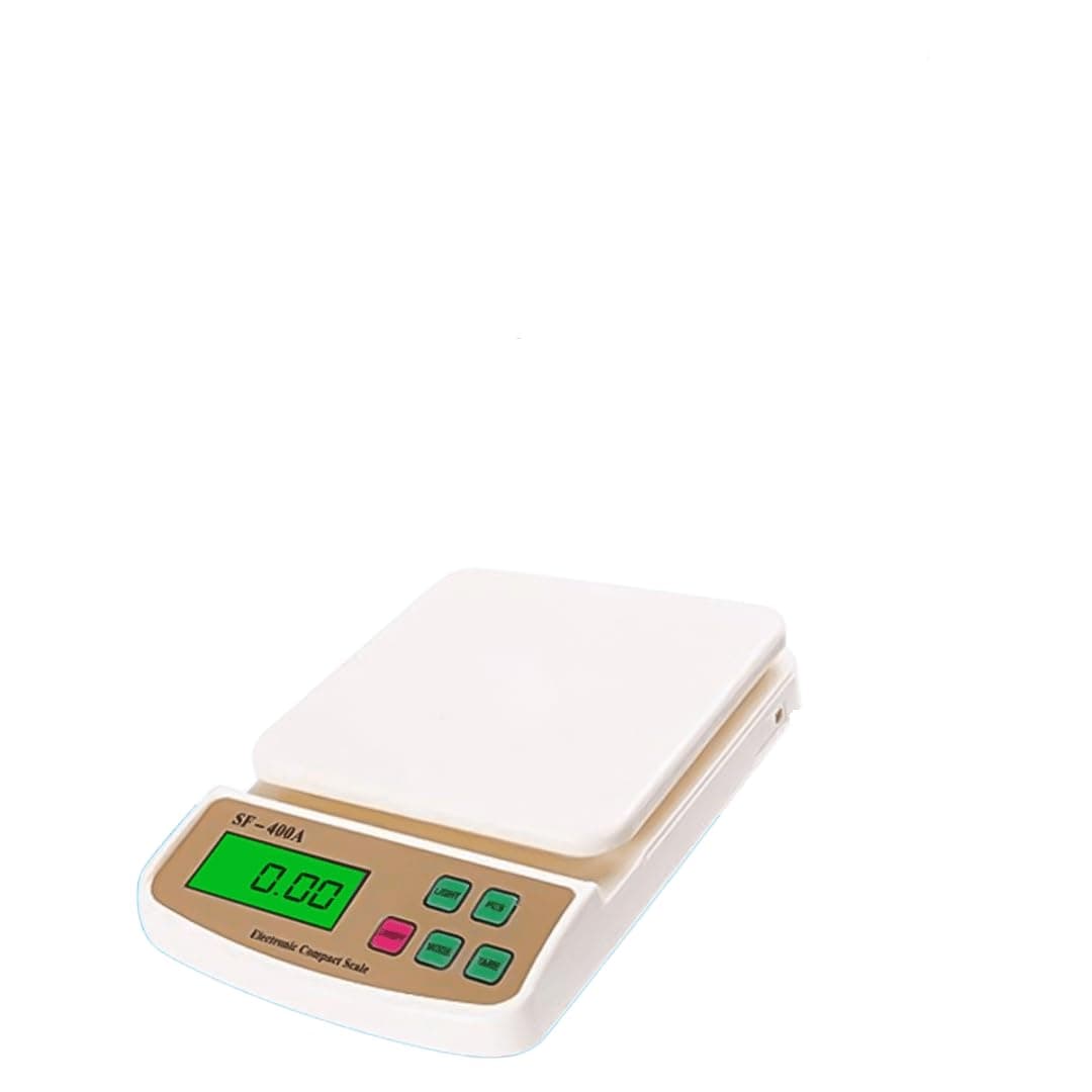 Atom SF400A Digital Kitchen Scale for Home (10Kg) | Weight Scale for Food & Kitchen Weighing Machine | 1g Accuracy with Tare, Multiple Weighing Modes & Overload Indicator, LCD Display, Compact Body