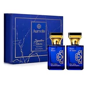 Aurrelis Signature Perfume Combo Pack of 2 – After Hours & Flame and Amber Extrait De Parfum for Men & Women | Long Lasting Luxury Unisex Fragrance Gift Set | 55ml Each Upto 18 Hours