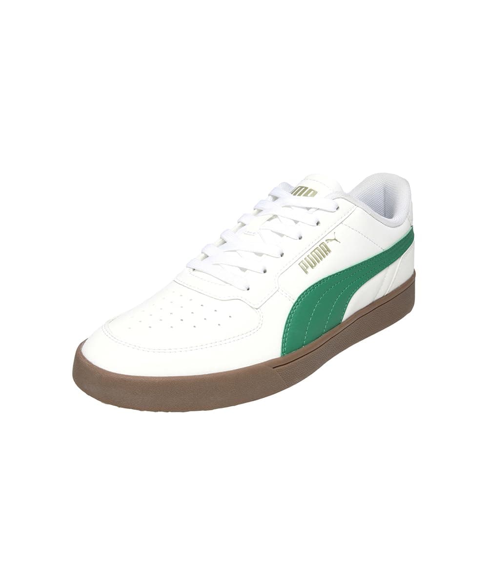 PUMA , Unisex-Adult, Court Curves, White-Archive Green-Gum, Sneaker, 8UK, (40608801)