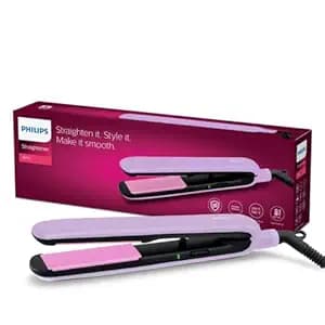 Philips India's No.1 Hair Styling Brand Hair Straightener, Minimized Heat Damage,SilkProtect Care, Titanium Ceramic Plates,Smooth Shiny Straight Hair, 2 Temperature Settings,For Indian Hair,BHS393