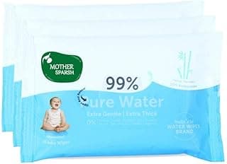 Mother Sparsh 10 Unscented Super Thick Fabric Baby Wipes - Pack of 3