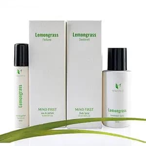 Mind First Lemongrass Perfume made with Essential Oils | Natural Scent without chemical I Unisex Premium Luxury Eau De Parfum 15ml & Deodorant 50ml | Stress relief & Mood Enhancer Fragrance | Long-Lasting Perfume for Man & Women | Best Perfumee Gift sets for Women and Men ( 2 piece Combo pack )