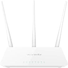 Tenda F3 300Mbps Wi-Fi Router, Easy Setup, WPS Button, Parental Control, Bandwidth Control, Wi-Fi Schedule, with 3 * 5dBi High Power External Antennas (White, N300 F3)