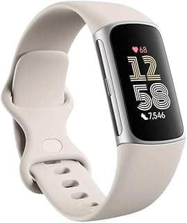 Fitbit Charge 6, Porcelain/Silver Aluminum