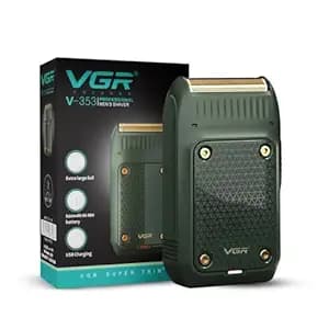 VGR V-353 Professional Electric Ultra Thin Shaver Rechargeable Razor for Face Care Beard Trimmer Reciprocating Blade with USB Travel Shaver, Men's Electric Razor - (Green)