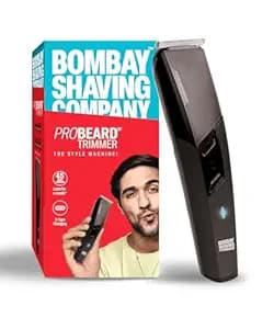 Bombay Shaving Company Pro Beard Trimmer For Men | Beard Trimmer for Man | Hair Trimmer for Man | 6 Combs, Self-Sharpening Blades, Type C | Trimmer Men Beard | Trimmers for Man