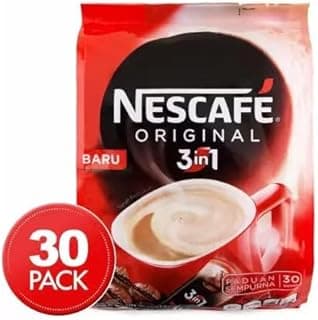 Nescafe 3 In 1 Original Soluble Coffee Instant Coffee 30 Sachets Bag 525 Gram-Packet
