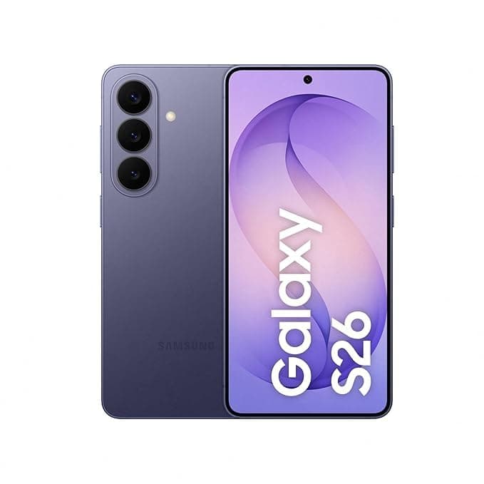 Samsung Galaxy S26 5G (Cobalt Violet, 12GB RAM, 256GB Storage) | Exynos 2600 Processor | 50MP + 12MP Dual Camera | 12MP Front Camera | 6.3" Full HD+ Display | 4300mAh Li-Ion Battery