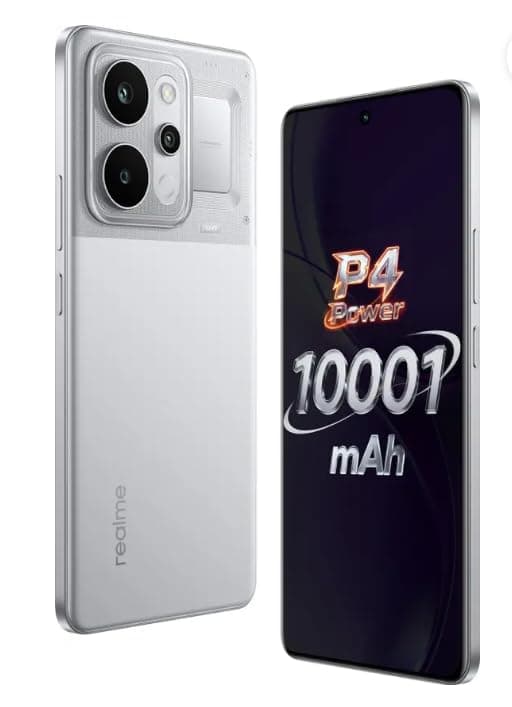 realme P4 Power 5G Smartphone, 8GB RAM, 128GB Storage, TransSilver, 10001mAh Battery