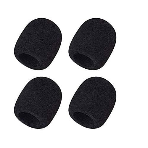 kh Foam Mic Cover Handheld Microphone Windscreen (Black Pack of 4)