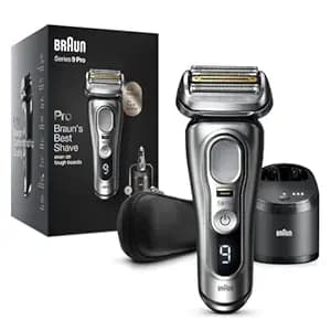 Braun Series 9 Pro 9567cc Electric Shaver for Men, Wet & Dry Shave, Precision Trimmer, Gentle on Skin, Waterproof Shaver, AutoSense Technology, Advanced German Engineering, Silver