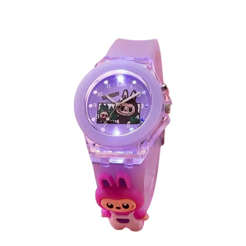 CERO Analog Multi Color 3D Cute Cartoon Sillicon Strap Multi-Function Kids Watch for Boys and Girls (Lubu)