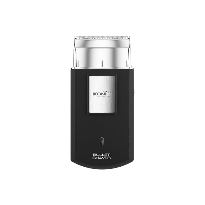 Ikonic Professional Electric Shaver, Ultra Thin, Cordless, Rechargeable Men's Travel Razor for Face Care, Beard for Salon Professionals, Barbers and Salon-Like Shave at Home - Black