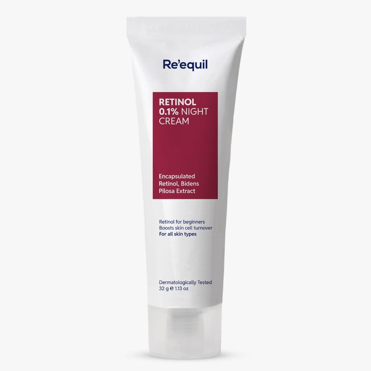 RE' EQUIL 0.1% Retinol Night Cream | Repairs Wrinkles & Fine Lines | Improves Skin Firmness | Beginner Friendly | All Skin Types | Anti Aging Cream For Women & Men 32G